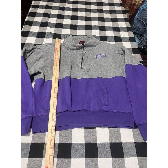Womens Colosseum TCU Horn Frogs 1/4 Zip Pullover Size Medium Sweater - Picture 3 of 7